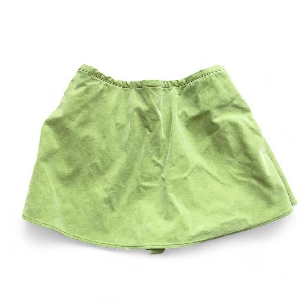 We The Free Free People Paradise Found Green Skirt Skort Mini Vegan Suede